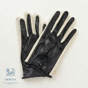 限定品 メローラ / MEROLA GLOVES メローラ 手袋 ラムナッパ x コットンニット編み ドライビンググローブ ハンドメイド手袋 別注モデル ネイビー me929008-81