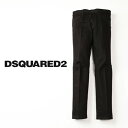 DSQUARED2 ディースクエアード ブラックジーンズ メンズ SKATER JEAN ブラックエディション ブラックデニムパンツ スリム テーパード ストレッチ s74lb0780-900