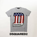 ディースクエアード / DSQUARED2 / ディースクエアード 半袖 Tシャツ DSQUARED2 Dプリント クルーネックTシャツ カットソー グレー s74gd0671-857m