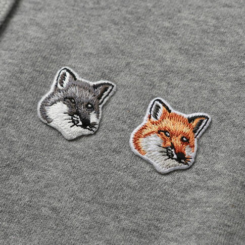 楽天市場 21 クリアランス Maison Kitsune メゾンキツネ スウェット パーカー グレーメランジ Hoodie Double Fox Head Patch Eukm0001 Grm ａｍａｌｆｉ