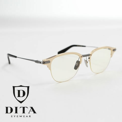 【超人気モデル限定入荷！】DITA ディータ メガネ 高級モデル IAMBIC オールチタン DTX143-A-01（WHITE GOLD - BLACK PALLADIUM）52size