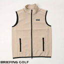 【あす楽】【送料無料！】ブリーフィング ゴルフ BRIEFING GOLF メンズ 3Dロゴ ベスト 立体BRIEFINGロゴ MENS 3D LOGO VEST ベージュ bbg231m13-021