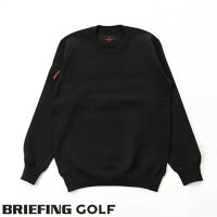 ブリーフィング ゴルフ BRIEFING GOLF メンズ ロゴ クルーネックニット 撥水ニット MENS WR CREW NECK KN BLACK ブラック brg223m22-010