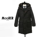 【国内正規】【全品送料無料】ムーレー MOORER ダウンコート HELSINKY-ADS ヘルシンキ ファー付きフーデッド ダウンコート NERO ブラック ムーレーロングコート helsinky-ads-nero