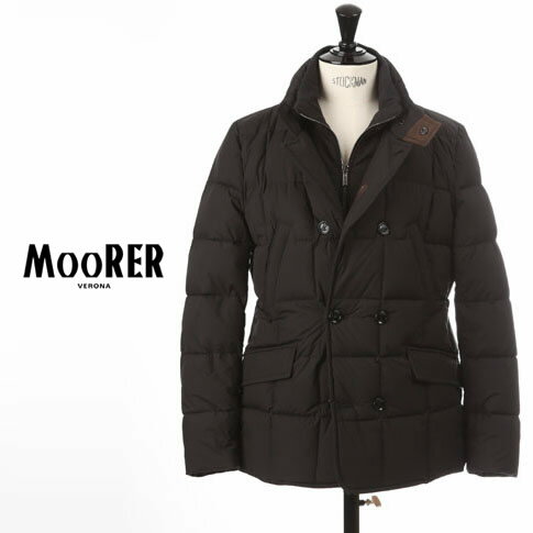 【全品送料無料】MOORER / ムーレー メンズ ダブルブレスト ダウンジャケット MOORER ITO-SKT ACQUA PROOF NERO ブラック ito-skt-nero