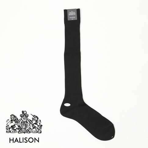 【3,000円以上ご注文で送料無料！】【メンズ 靴下】【メンズ　ソックス】【ハリソン ソックス】【HALISON Socks ソックス】 ロングホーズ 高級エジプト綿 10606-c ブラック 正規品