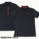 【あす楽】【送料無料！】ブリーフィング ゴルフ BRIEFING GOLF 半袖ポロシャツ 背面BRIEFINGロゴプリント MENS TOUR POLO 076 NAVY ネイビー bbg231m02-076