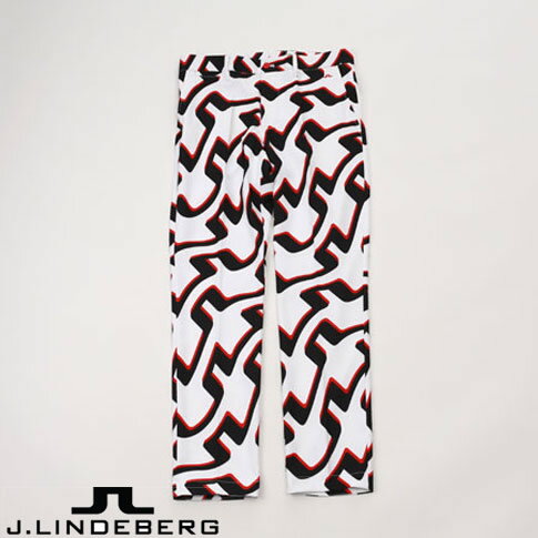 【あす楽】【送料無料！】J.LINDEBERG GOLF（ジェイリンドバーグ ゴルフ）ゴルフパンツ Ellott Print Pant 4Way マイクロハイストレッチ パンツ Bridge Wave White ホワイト 071-79811-105