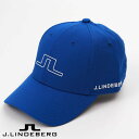 【あす楽】【送料無料！】J.LINDEBERG GOLF（ジェイリンドバーグ ゴルフ）キャップ メンズ シリコンブリッジマーク JLロゴキャップ　キャップ ストレッチ ブルー 073-59832-095