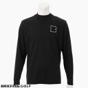 【あす楽】【送料無料！】ブリーフィング ゴルフ BRIEFING GOLF バックロゴ リラックスフィット モックネック 長袖シャツ MENS B TOUR LS MOCK NECK RELAXED FIT ブラック brg233m20-010