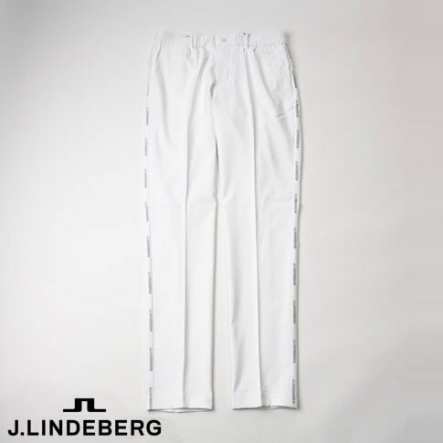 J.LINDEBERG GOLF（ジェイリンドバーグ ゴルフ）サイドラインパンツ ストレッチ&撥水加工 ホワイト 071-78410-004