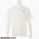 ブリーフィング ゴルフ BRIEF GOLF バックロゴ オーバーサイズ ハイネック半袖シャツ MENS BACK LOGO LINE HIGH NECK RELAXED FIT ホワイト brg231m08-000