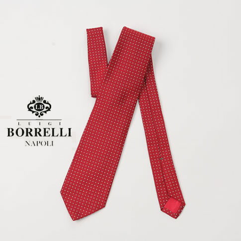 Luigi Borrelli ルイジ ボレッリ ネクタイ ジャガード ボルドー ドット （水玉）シルク100％ xw-nr95-cr59-07-69-2
