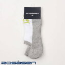 【3,000円以上ご注文で送料無料!】ROSASEN(ロサーセン)メンズ ゴルフソックス ROSASENロゴマーク入り アンクル丈ソックス かかと・つま先部パイルクッション付 ホワイト 046-41231-005
