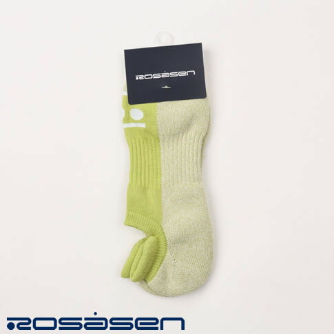 ROSASEN（ロサーセン）メンズ ゴルフソックス ROSASENロゴマーク入り アンクル丈ソックス かかと・つま先部パイルクッション付 グリーン 046-41231-023