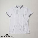 J.LINDEBERG GOLF（ジェイリンドバーグ ゴルフ）J.LINDEBERGロゴモチーフ ポロシャツ AUSTIN REGULAR POLO 4WAYストレッチ ホワイト 071-21445-004