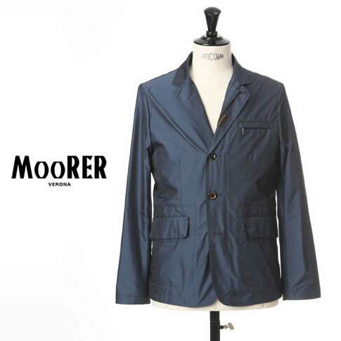 【国内正規品】MOORER / ムーレー メンズ シングルブレスト スプリング ジャケット GHIBERTI-KM (ギベルティ) OCEAN ブルーネイビー 434-91702-75