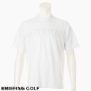 【クリアランスセール】【CLEARANCE】【送料無料!】ブリーフィング ゴルフ BRIEFING GOLF ハイネック半袖シャツ オーバーサイズ ハニカムメッシュ BRIEFINGロゴ MENS BIG BEAT MOCK NECK RELAXED FIT ホワイト BRG241M38-000
