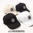 【送料無料!】J.LINDEBERG GOLF(ジェイリンドバーグ ゴルフ)キャップ メンズ JL&J.LINDEBERGロゴ刺繍 キャップ 4色 ホワイト(0...