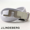【送料無料!】J.LINDEBERG GOLF ジェイリンドバーグ ゴルフ JLブリッジバックル メッシュベルト BERRY ELASTIC BELT ホワイト...