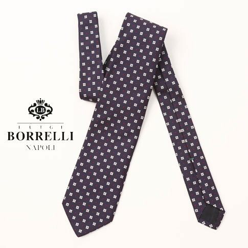 【楽天スーパーセール】Luigi Borrelli ルイジ ボレッリ ネクタイ ジャガード パープルベース ボルドーxシルバー 小紋柄 花柄 シルク100% ys-nr90-cr458059-6 【楽天スーパーセール】Luigi Borrelli ルイジ ボレッリ ネクタイ ジャガード パープルベース ボルドーxシルバー 小紋柄 花柄 シルク100% ys-nr90-cr458059-6
