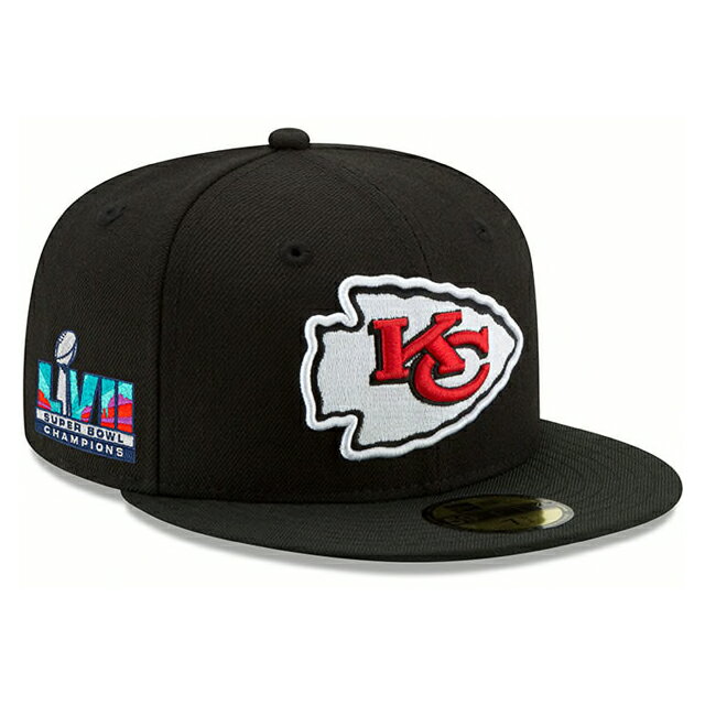 ニューエラ 59FIFTY カンザスシティ チーフス 【NFL SUPER BOWL LVII CHAMPIONS FITTED CAP/BLACK】NEW ERA KANSAS CITY CHIEFS [23_2_ 第57回スーパーボウル SUPER BOWL LVII]