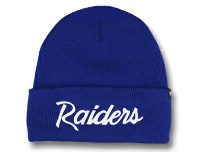 47brand 47BRAND OAKLAND RAIDERS 【TEAM-SCRIPT CUFFED KNIT BEANIE/RYL BLUE】 フォーティーセブンブランド オークランド レイダース ビーニー ニット帽 帽子 ヘッドギア キャップ 大きい サイズ メンズ レディース LACOMP 17_9_3KNIT17_9RE