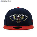 ニューエラ 9FIFTY スナップバック キャップ ニューオリンズ ペリカンズ  NEW ERA NEW ORLEANS PELICANS ネイビー レッド 