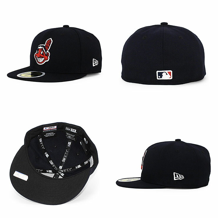 【子供用 あす楽】ニューエラ 59FIFTY クリーブランド インディアンス 【YOUTH MLB ON-FIELD AUTHENTIC ALTERNATE-2 FITTED CAP/NAVY】 NEW ERA CLEVELAND INDIANS KIDS キッズ ユース JR CHILD チャイルド ネイビー [21_12_1NE]