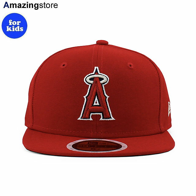 楽天Amazingstore子供用 ニューエラ キャップ 59FIFTY ロサンゼルス エンゼルス YOUTH MLB ON FIELD AUTHENTIC GAME FITTED CAP RED NEW ERA LOS ANGELES ANGELS KIDS 帽子 キッズ ユース JR CHILD チャイルド レッド /RED 23_8RE_0830