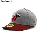 ニューエラ キャップ 59FIFTY マイアミ ヒート NBA LC LOW CROWN FITTED CAP LP HEATHER GREY RED NEW ...