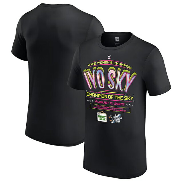 海外取寄 イヨ スカイモデル WWE AUTHENTIC Tシャツ MONEY IN THE BANK T-SHIRT IYO SKY 24_4RE_0419 RAW SMACKDOWN プロレス