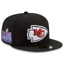 ニューエラ 59FIFTY カンザスシティ チーフス NFL SUPER BOWL LVIII CHAMPIONS FITTED CAP BLACK NEW ERA KANSAS CITY CHIEFS 24_2_ 第58回スーパーボウル