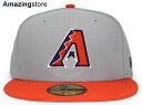 NEW ERA ARIZONA DIAMONDBACKS 【OPPOSITE 2T TEAM-BASIC/GREY-ORG】 ニューエラ アリゾナ ダイヤモンドバックス 59FIFTY FITTED CAP フィッテッド キャップ MLB グレー ORANGE オレンジ [帽子 new era cap ニューエラキャップ 17_1_5 17_2_1 17_2RE]