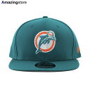 ニューエラ キャップ 9FIFTY マイアミ ドルフィンズ NFL THROWBACK TEAM BASIC SNAPBACK CAP AQUA NEW ERA MIAMI DOLPHINS 帽子 メンズ レディース 男女兼用 アクア /AQUA 23_11RE_11_27