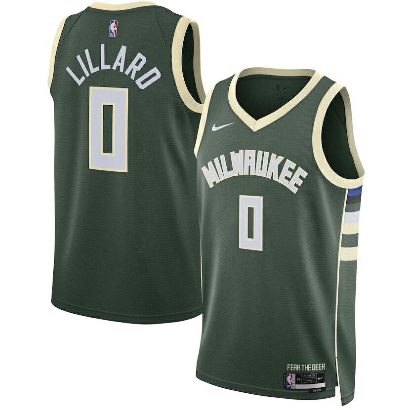 デイミアン リラードモデル 海外取寄 ナイキ レプリカユニフォーム ミルウォーキー バックス SWINGMAN JERSEY ICON EDITION HUNTER GREEN MILWAUKEE BUCKS DAMIAN LILLARD NBA ALL STAR GAME 24_1_