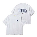 ニューエラ Tシャツ 二ューヨーク ヤンキース Powered by GORO NAKATSUGAWA MLB OVERSIZED T-SHIRT WHITE NEW ERA NEW YORK YANKEES(4)