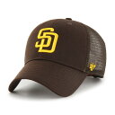 47ブランド メッシュ キャップ サンディエゴ パドレス MVP MESH ADJUSTABLE CAP BROWN 47BRAND SAN DIEGO PADRES B-BRANS21CTP-BW 帽子 メンズ レディース 男女兼用 LOW PROFILE ロープロファイル 47キャップ