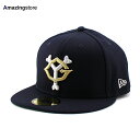 ニューエラ キャップ 59FIFTY 読売 ジャイアンツ NPB TEAM LOGO FITTED CAP NAVY-SILVER-GOLD NEW ERA Y...