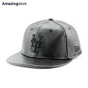 ニューエラ キャップ RC9FIFTY ストラップバック ニューヨーク メッツ MLB GENUINE LEATHER RETRO CROWN STRAPBACK CAP BLACKOUT 帽子 メンズ レディース 男女兼用 レザー ブラック /BLK 25_5
