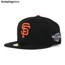 ニューエラ キャップ 59FIFTY サンフランシスコ ジャイアンツ MLB 2002 WORLD SERIES GAME FITTED CAP BLACK NEW ERA SAN FRANCISCO GIANTS 帽子 メンズ レディース 男女兼用 ブラック /BLK BIG_SIZE COLOR_BOTTOM 23_12RE_12_29