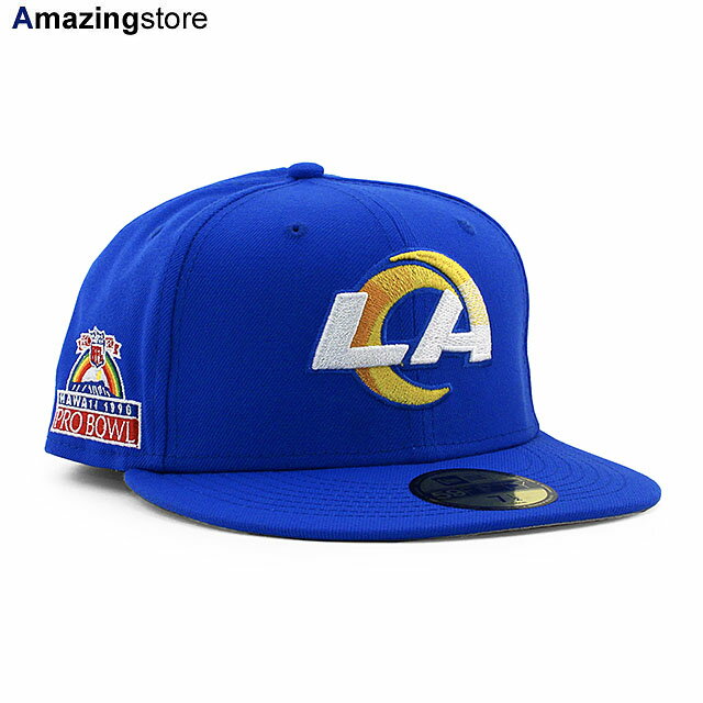 【あす楽】ニューエラ 59FIFTY ロサンゼルス ラムズ 【NFL 1990 PRO BOWL SIDE PATCH UP FITTED CAP/BLUE】 NEW ERA LOS ANGELES RAMS ブルー グレー [BIG_SIZE 22_11_3NE]