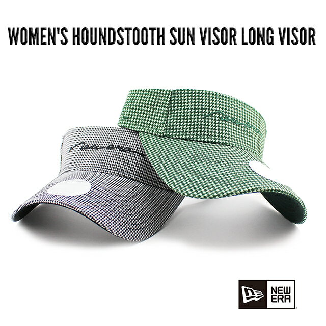 【あす楽】【2色展開】女性用 ニューエラ ゴルフ サンバイザー WOMEN 039 S HOUNDSTOOTH SUN VISOR LONG VISOR NEW ERA 23_3_9NE