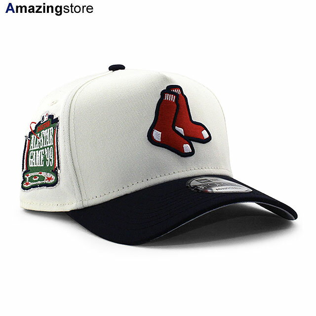 楽天AmazingstoreEU AU限定モデル ニューエラ キャップ 9FORTY ボストン レッドソックス MLB 1999 ALL STAR GAME GREY BOTTOM A-FRAME SNAPBACK CAP CREAM NEW ERA BOSTON RED SOX 帽子 メンズ レディース クリーム EU940AF COLOR_BOTTOM 24_2RE_2_16