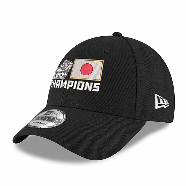 侍ジャパン 海外取寄 ニューエラ キャップ 9FORTY WBC 日本代表 NEW ERA 2023 WORLD BASEBALL CLASSIC CHAMPIONS LOCKER ROOM BLACK ADJUSTABLE CAP ブラック /BLK 23_3 SAMURAI JAPAN