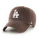 47ブランド キャップ ロサンゼルス ドジャース MLB CLEAN UP BROWN 47BRAND LOS ANGELES DODGERS クリーンナップ ブラウン B-RGW12GWS-BWA 帽子 メンズ レディース 男女兼用 LOW PROFILE ロープロファイル 47キャップ