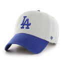 47ブランド キャップ ロサンゼルス ドジャース MLB CLEAN UP TWO-TONE PRIMARY GREY-ROYAL BLUE 47BRAND LOS ANGELES DODGERS クリーンナップ グレー ロイヤルブルー B-RGTTP12GWS-GY 帽子 メンズ レディース 男女兼用 LOW PROFILE ロープロファイル 47キャップ