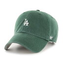 47ブランド キャップ ロサンゼルス ドジャース MLB BASE RUNNER CLEAN UP DARK GREEN 47BRAND LOS ANGELES DODGERS クリーンナップ ダークグリーン B-BSRNR12GWS-DGA 帽子 メンズ レディース 男女兼用 LOW PROFILE ロープロファイル 47キャップ