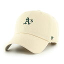 47ブランド キャップ オークランド アスレチックス MLB BASE RUNNER SCRIPT CLEAN UP NATURAL 47BRAND OAKLAND ATHLETICS クリーンナップ ナチュラル B-BSRNR18GWS-NTA 帽子 メンズ レディース 男女兼用 LOW PROFILE ロープロファイル 47キャップ