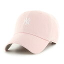 47ブランド キャップ ニューヨーク ヤンキース MLB BASE RUNNER SCRIPT CLEAN UP PINK 47BRAND NEW YORK YANKEES クリーンナップ ピンク B-BSRNR17GWS-PK 帽子 メンズ レディース 男女兼用 LOW PROFILE ロープロファイル 47キャップ
